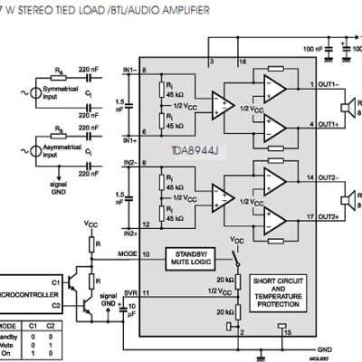 Tda8944j схема включения